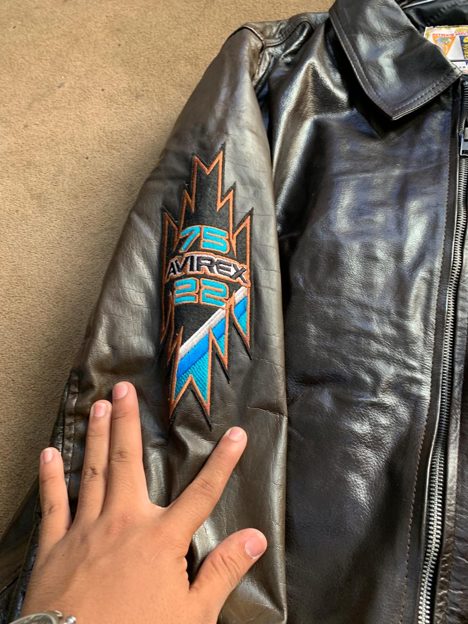 Avirex Buffalo Legends A2 Brown Leather Jacket – Vintage Military Style Bomber Jacket for Men