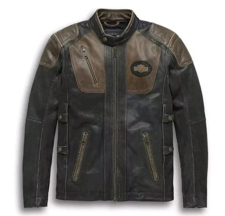 Harley-Davidson Men’s Trostel Leather Riding Jacket – Premium Black Motorcycle Jacket