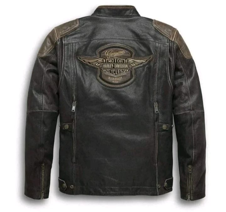 Harley-Davidson Men’s Trostel Leather Riding Jacket – Premium Black Motorcycle Jacket