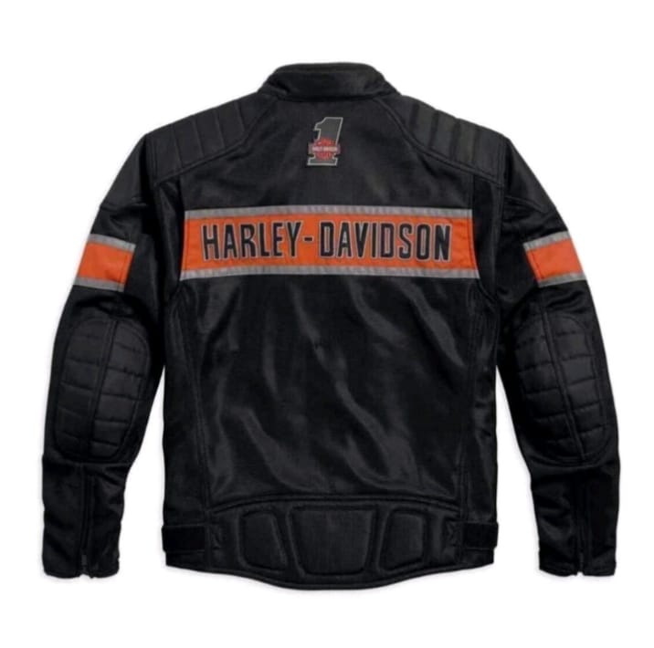 Harley-Davidson Men’s Trenton Mesh Riding Jacket – Lightweight Black Motorcycle Jacket