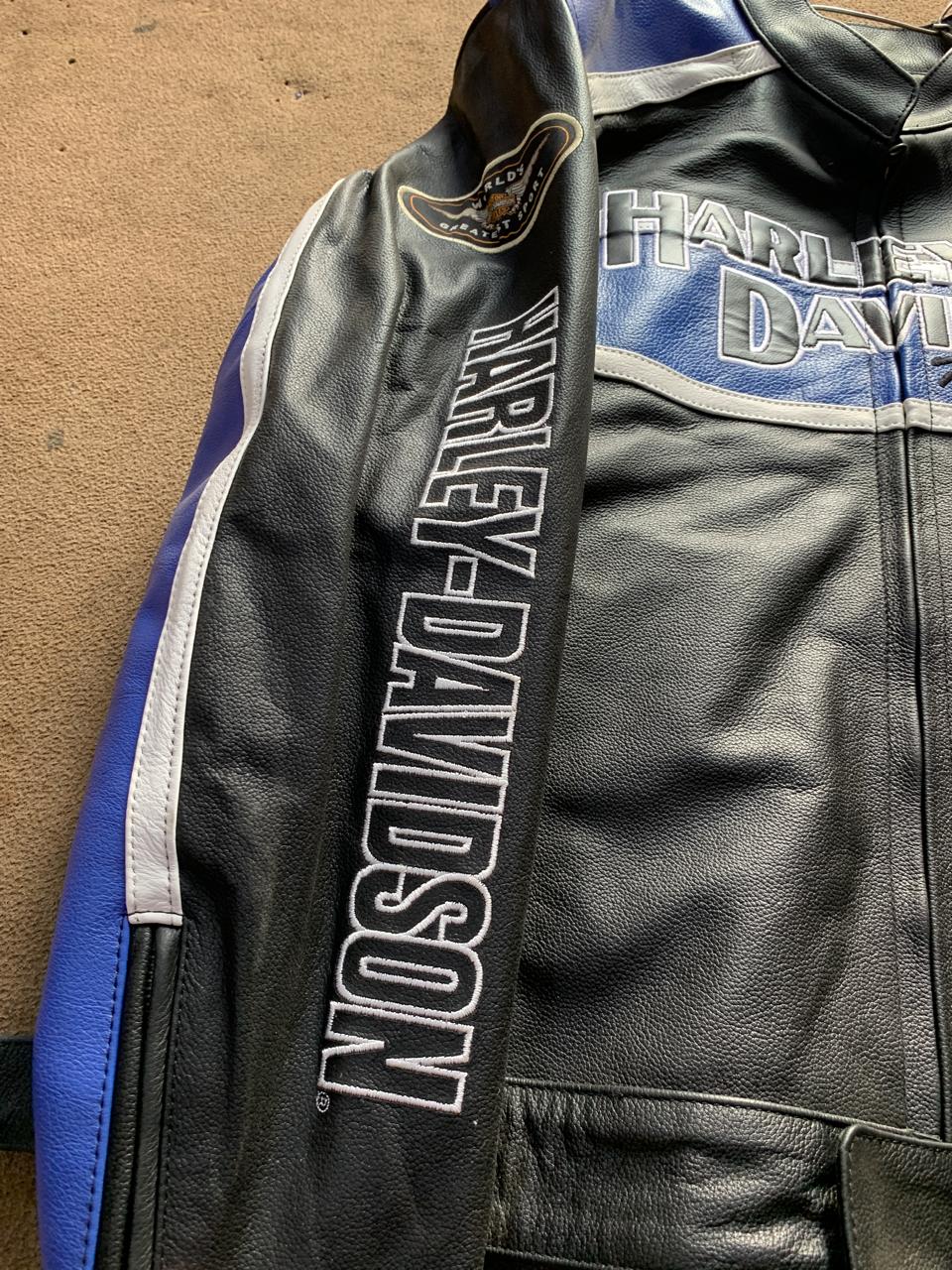 Harley-Davidson Men’s Classic Cruiser Leather Biker Jacket – Genuine Black Motorcycle Riding Jacket