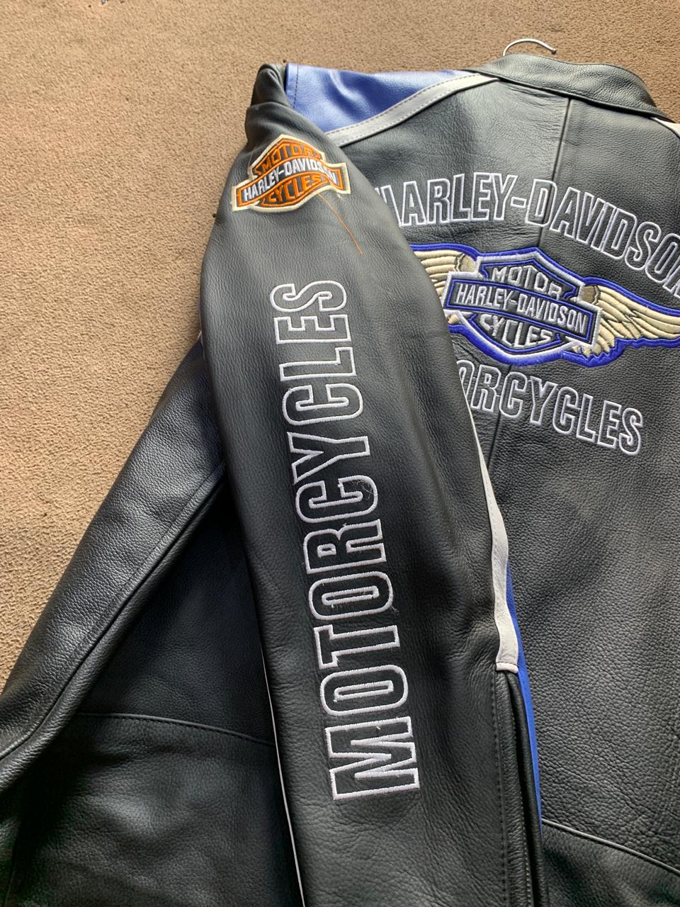 Harley-Davidson Men’s Classic Cruiser Leather Biker Jacket – Genuine Black Motorcycle Riding Jacket