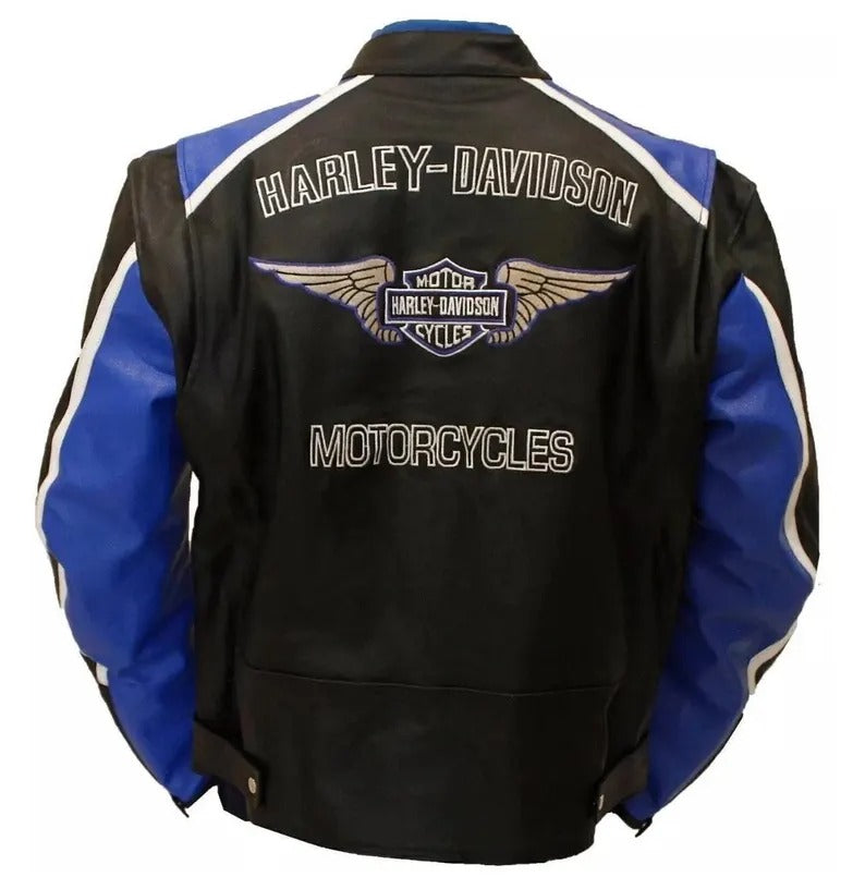 Harley-Davidson Men’s Classic Cruiser Leather Biker Jacket – Genuine Black Motorcycle Riding Jacket