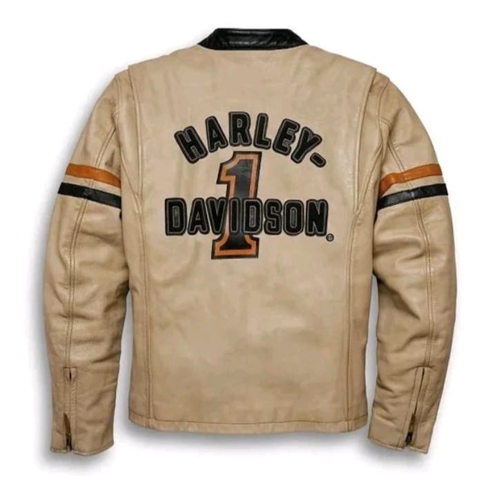 Harley-Davidson Men’s Adventure Biker Leather Jacket – Racing Style Motorcycle Riding Jacket