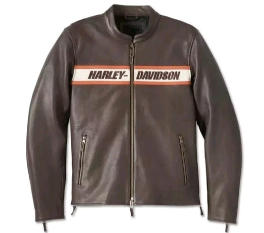 Harley-Davidson Men’s Victory Lane II Leather Jacket – Premium Black Cowhide Motorcycle Riding Jacket